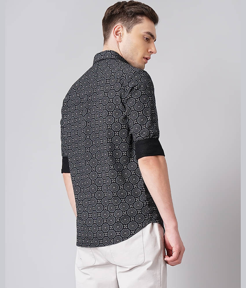 Paul Street - Black 100% Cotton Slim Fit Men's Casual Shirt ( Pack of 1 )