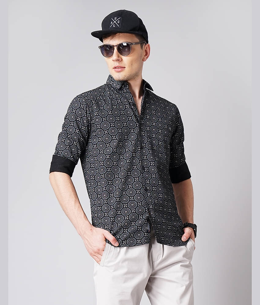 Paul Street - Black 100% Cotton Slim Fit Men's Casual Shirt ( Pack of 1 )