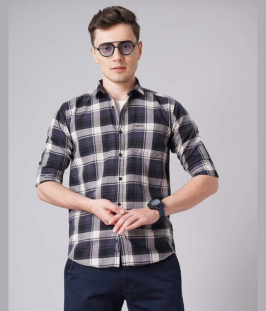 Paul Street - Blue 100% Cotton Slim Fit Men's Casual Shirt ( Pack of 1 )