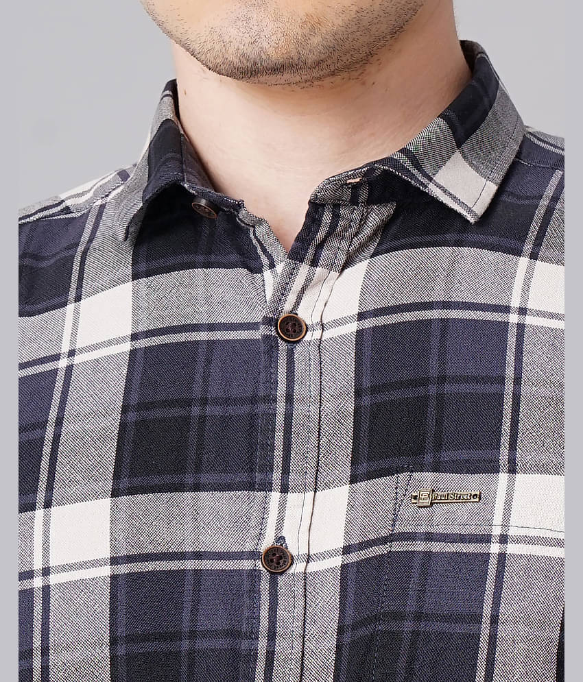 Paul Street - Blue 100% Cotton Slim Fit Men's Casual Shirt ( Pack of 1 )