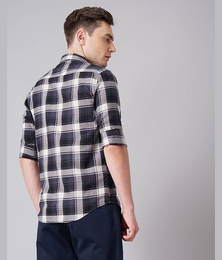 Paul Street - Blue 100% Cotton Slim Fit Men's Casual Shirt ( Pack of 1 )