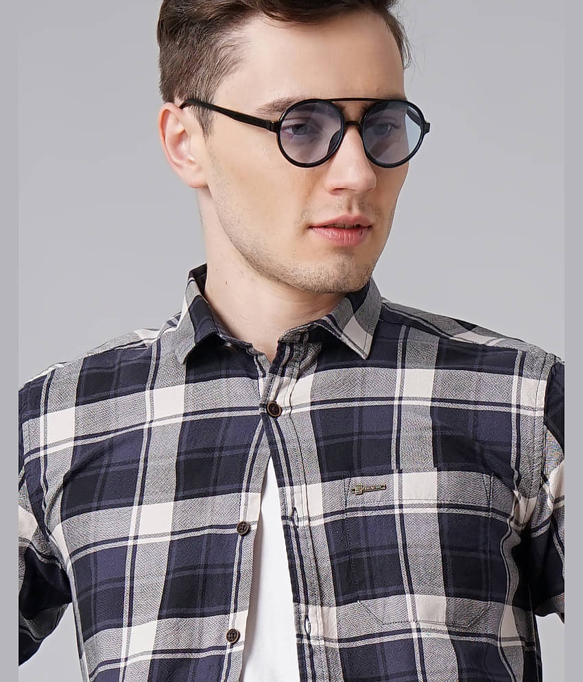 Paul Street - Blue 100% Cotton Slim Fit Men's Casual Shirt ( Pack of 1 )