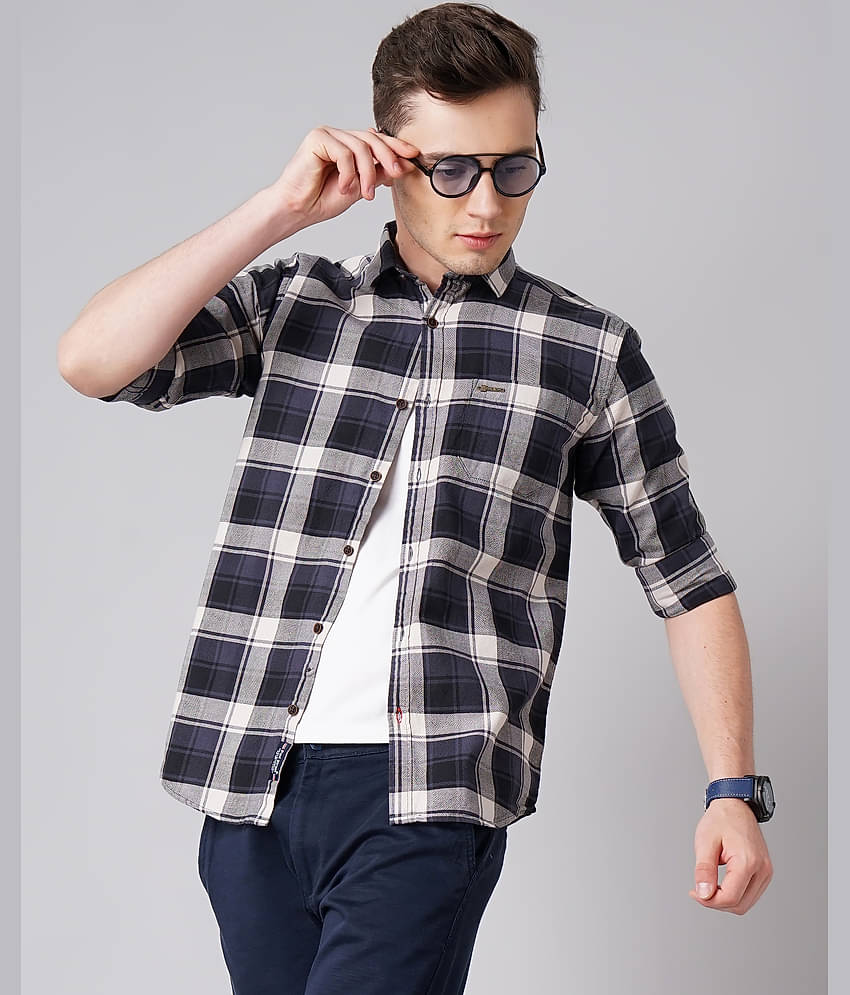 Paul Street - Blue 100% Cotton Slim Fit Men's Casual Shirt ( Pack of 1 )