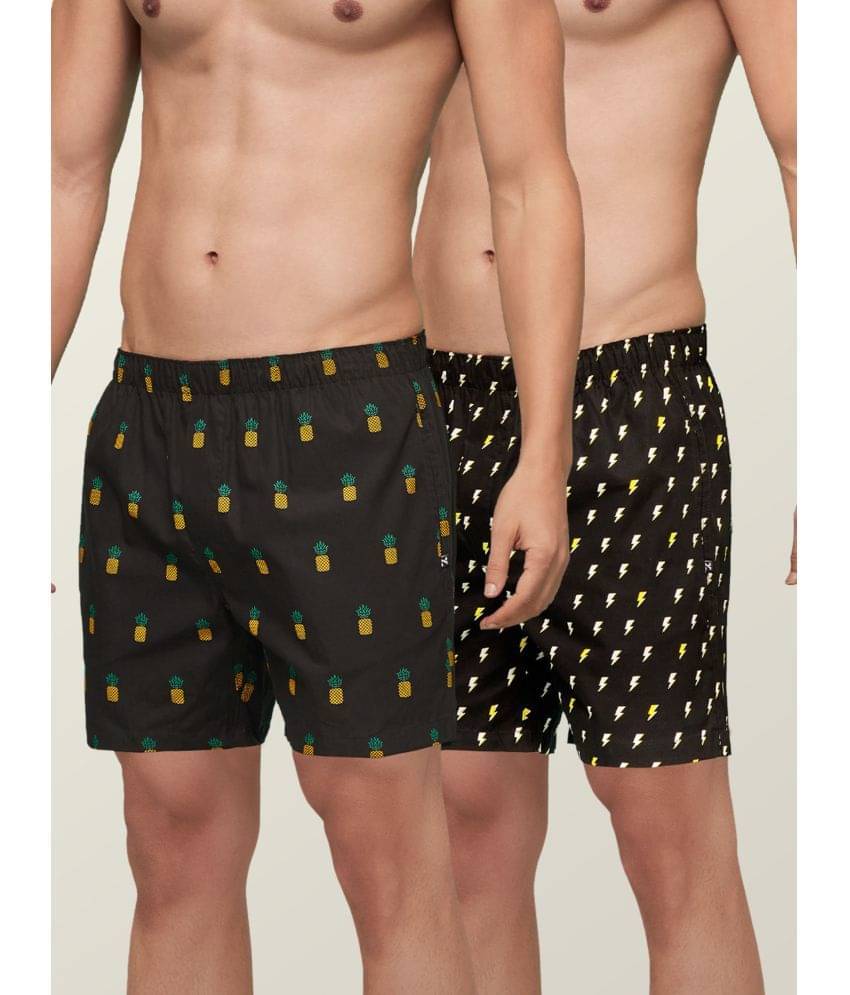     			XYXX - Multicolor Cotton Blend Men's Boxer- ( Pack of 2 )