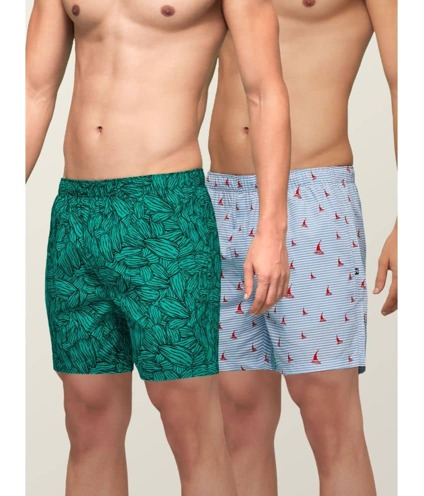 XYXX Pack of 2 Cotton Blend Boxers For Men's ( Multicolor )