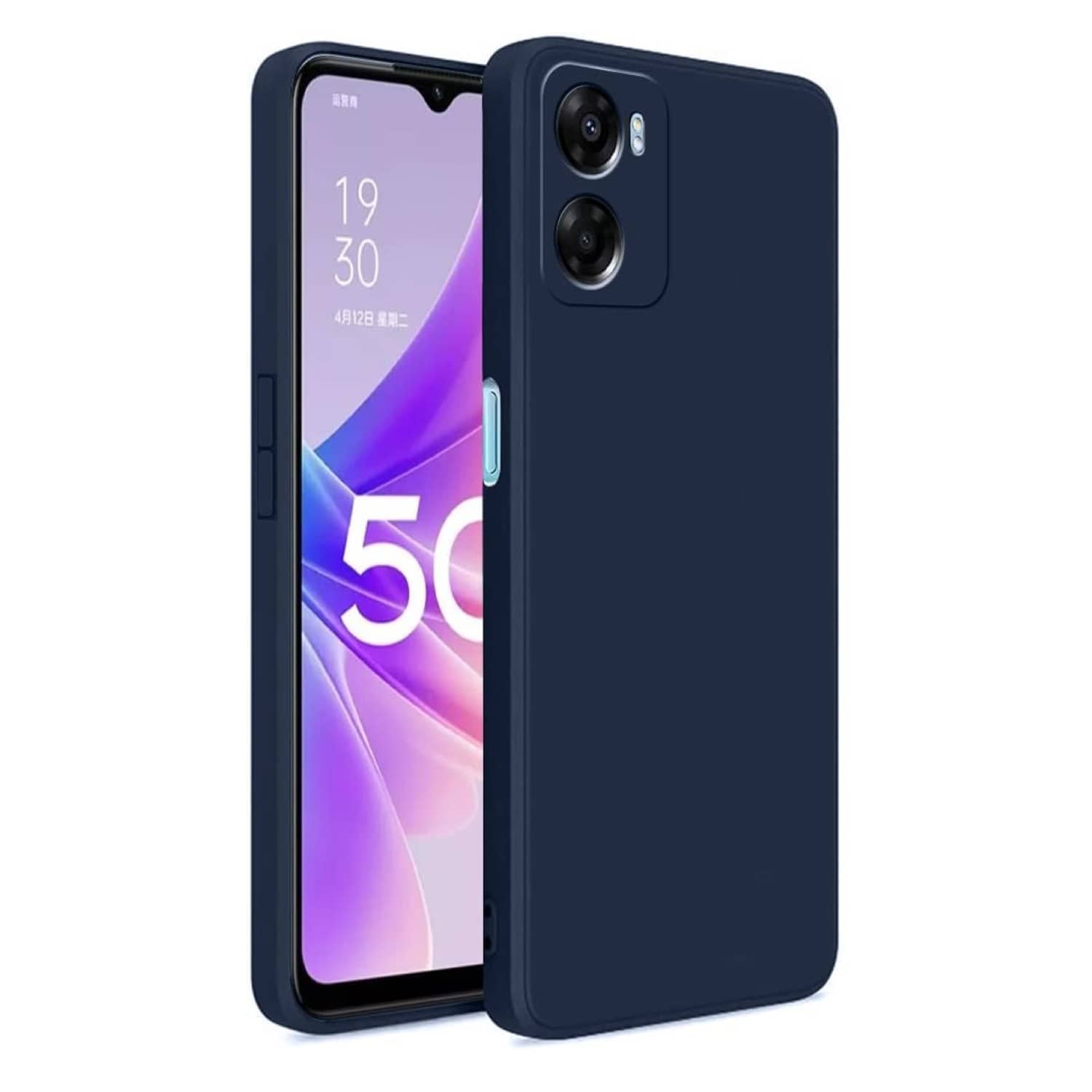 ZAMN - Blue Silicon Plain Cases Compatible For Realme Narzo 50 5G ( Pack of 1 )