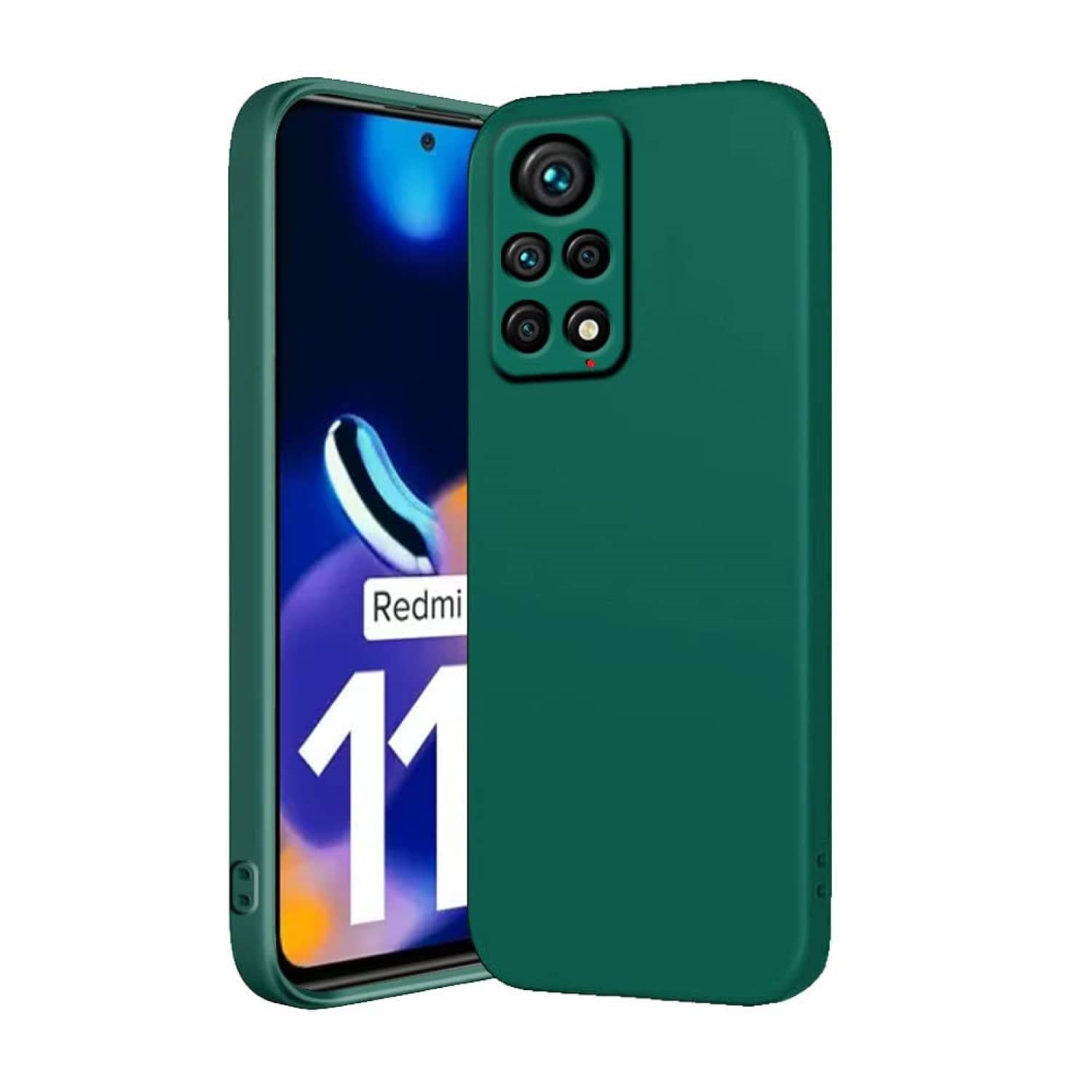 ZAMN - Black Silicon Plain Cases Compatible For Redmi Note 11 Pro Plus 5G ( Pack of 1 )