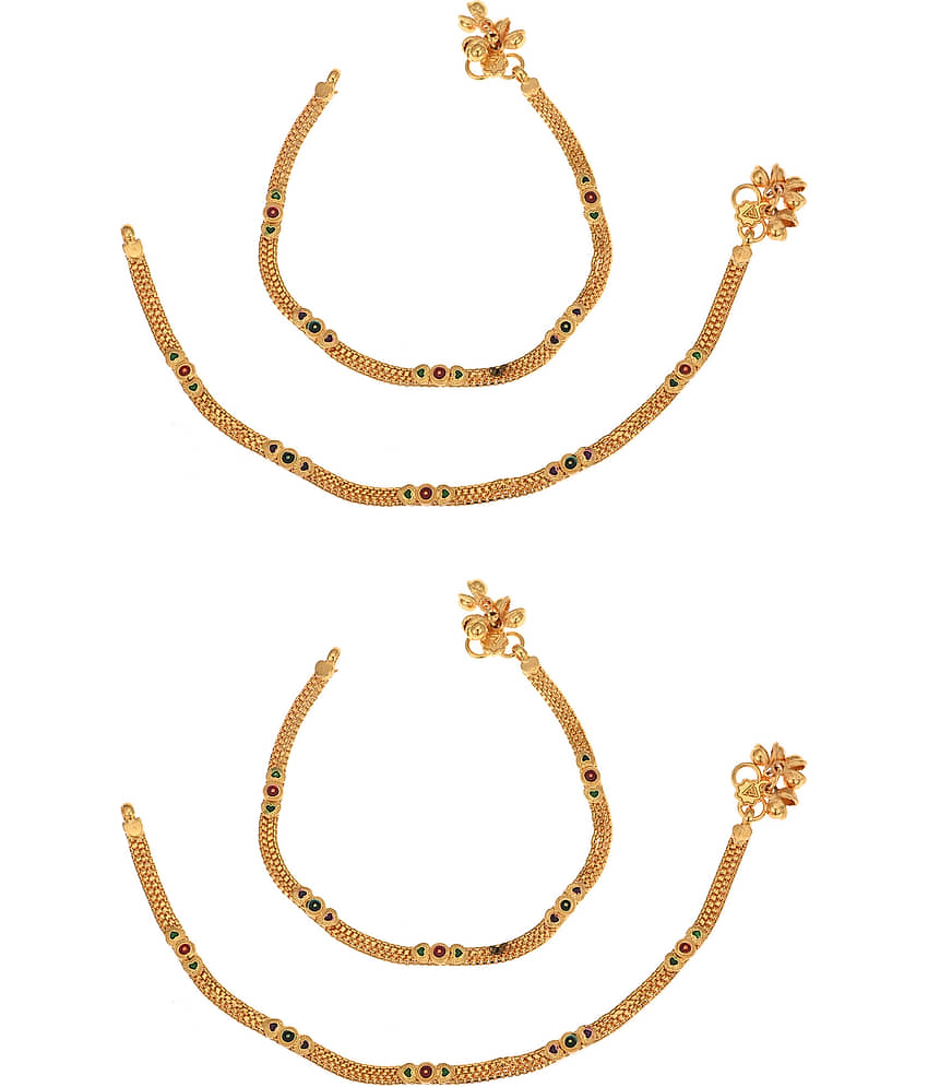 AanyaCentric - Gold Anklets ( Pack of 1 ) - Anklets | Buy online on ZillyBuy