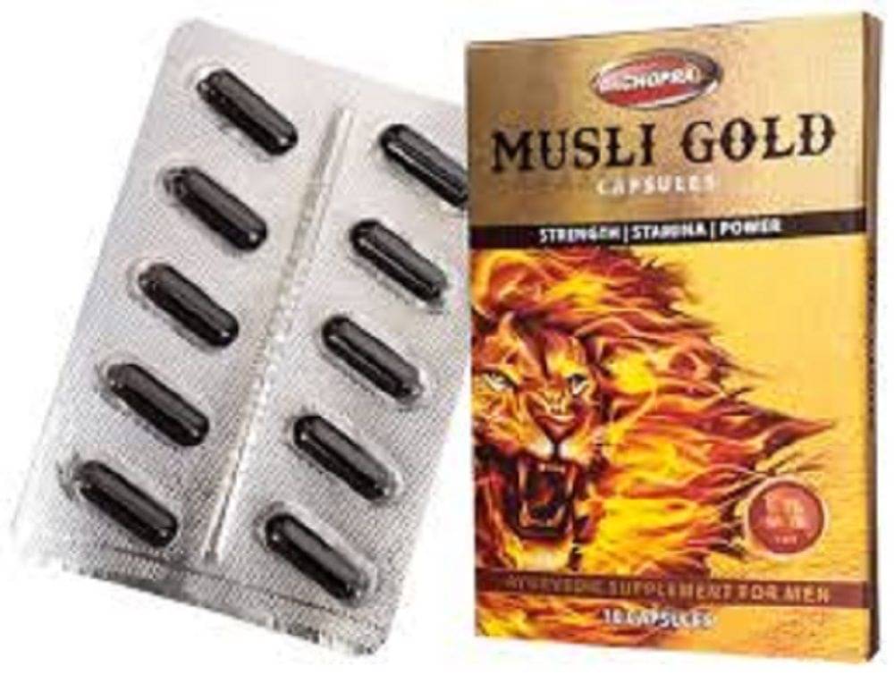 DR CHOPRA Musli Gold 10 Capsules For Men (10x3=30) Capsule 10 no.s Pack Of 3 By Kamveda DR CHOPRA Musli Gold 10 Capsules For Men (10x3=30) Capsule 10 no.s Pack Of 3 By Kamveda