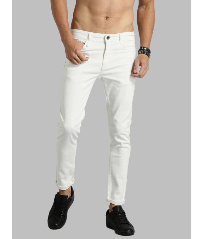     			HALOGEN - White Denim Slim Fit Men's Jeans ( Pack of 1 )