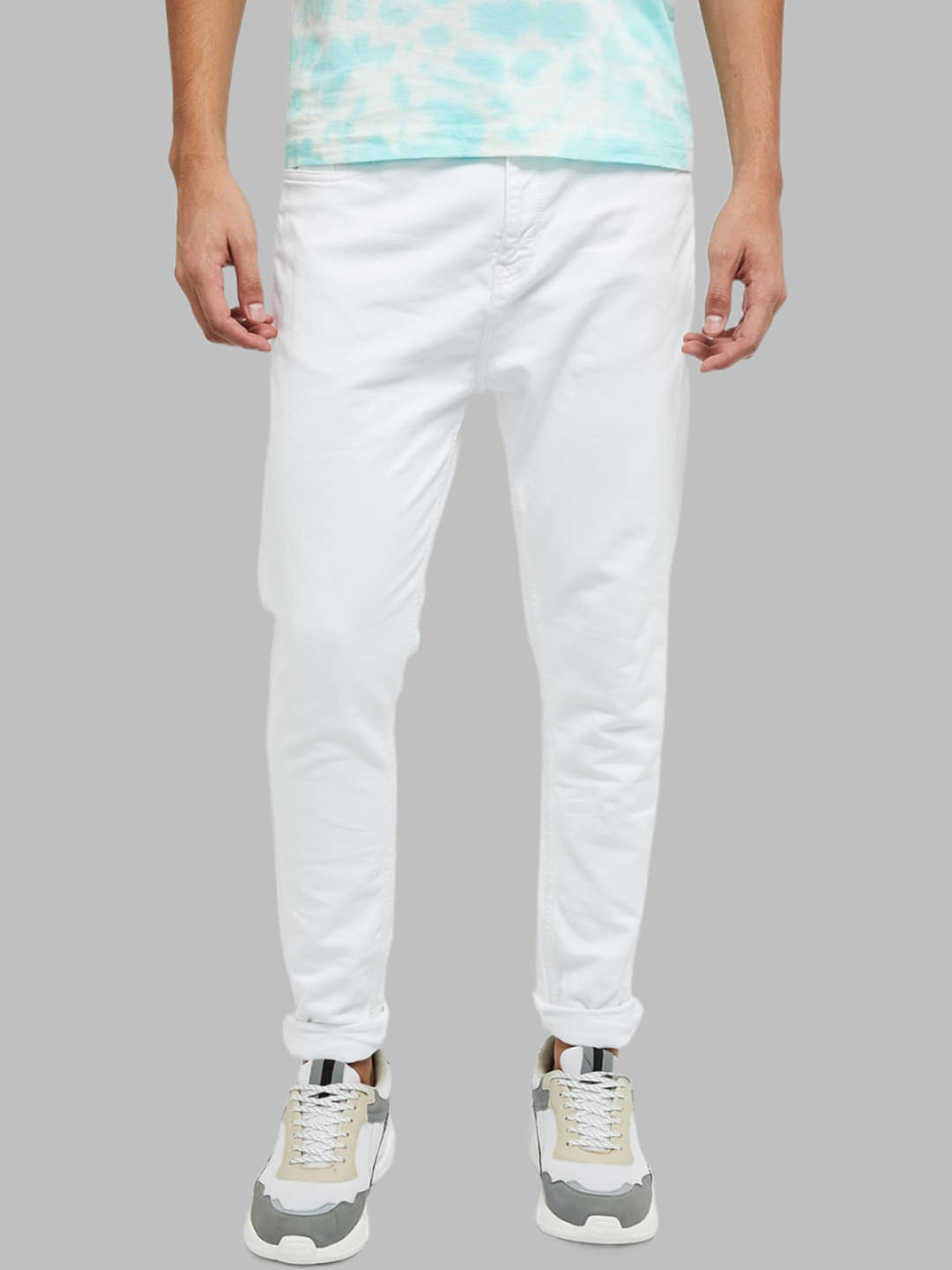    			HALOGEN - White Denim Slim Fit Men's Jeans ( Pack of 1 )