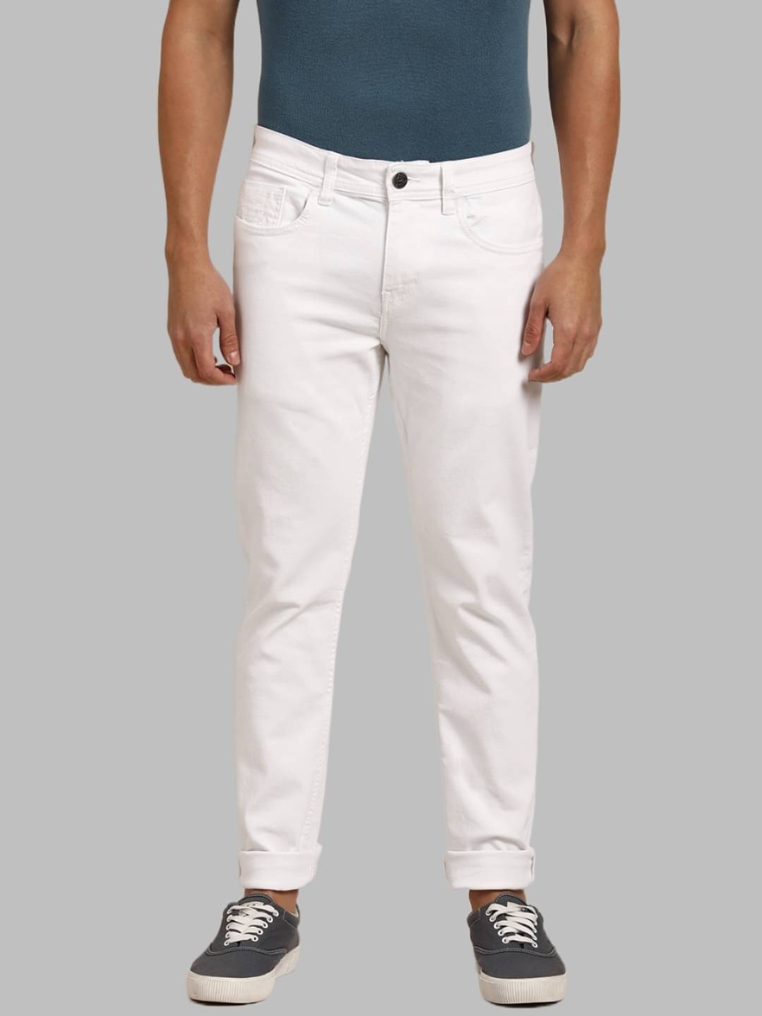     			HALOGEN - White Denim Slim Fit Men's Jeans ( Pack of 1 )