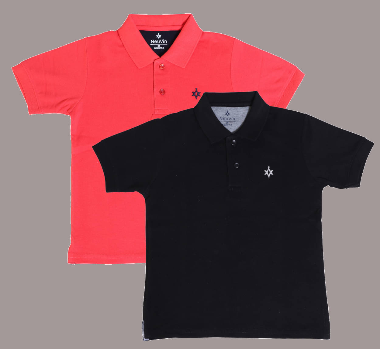     			NEUVIN Pack of 2 Baby Boys Cotton Blend Polo T-Shirt ( Multi )