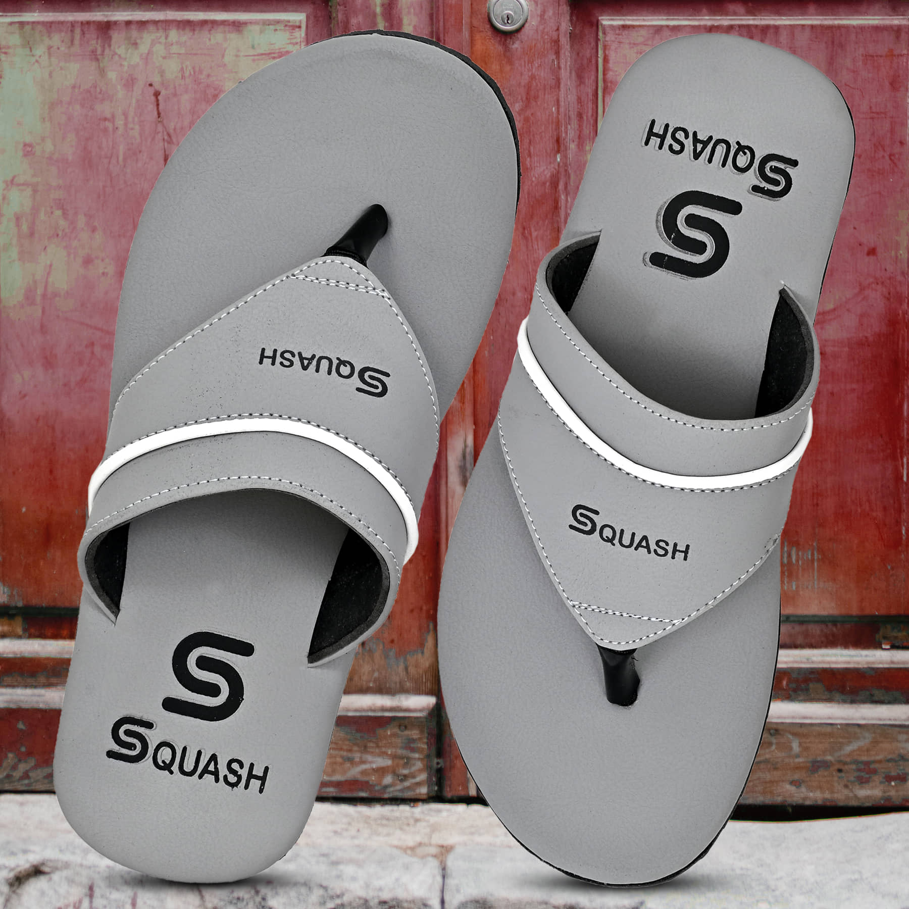 Squash - Grey Men's Thong Flip Flop
