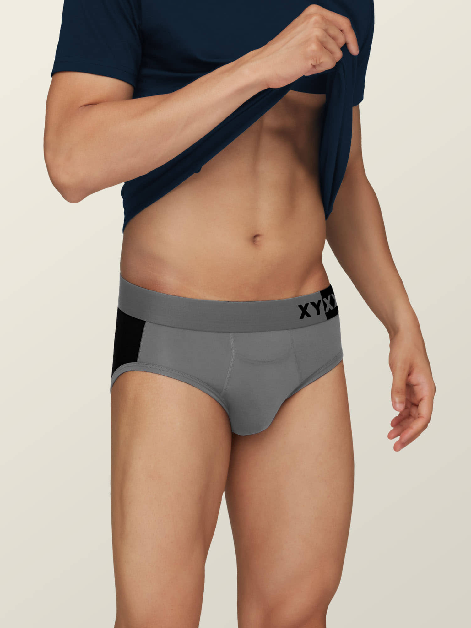 XYXX Pack of 1 Modal Briefs For Men's ( Light Grey )