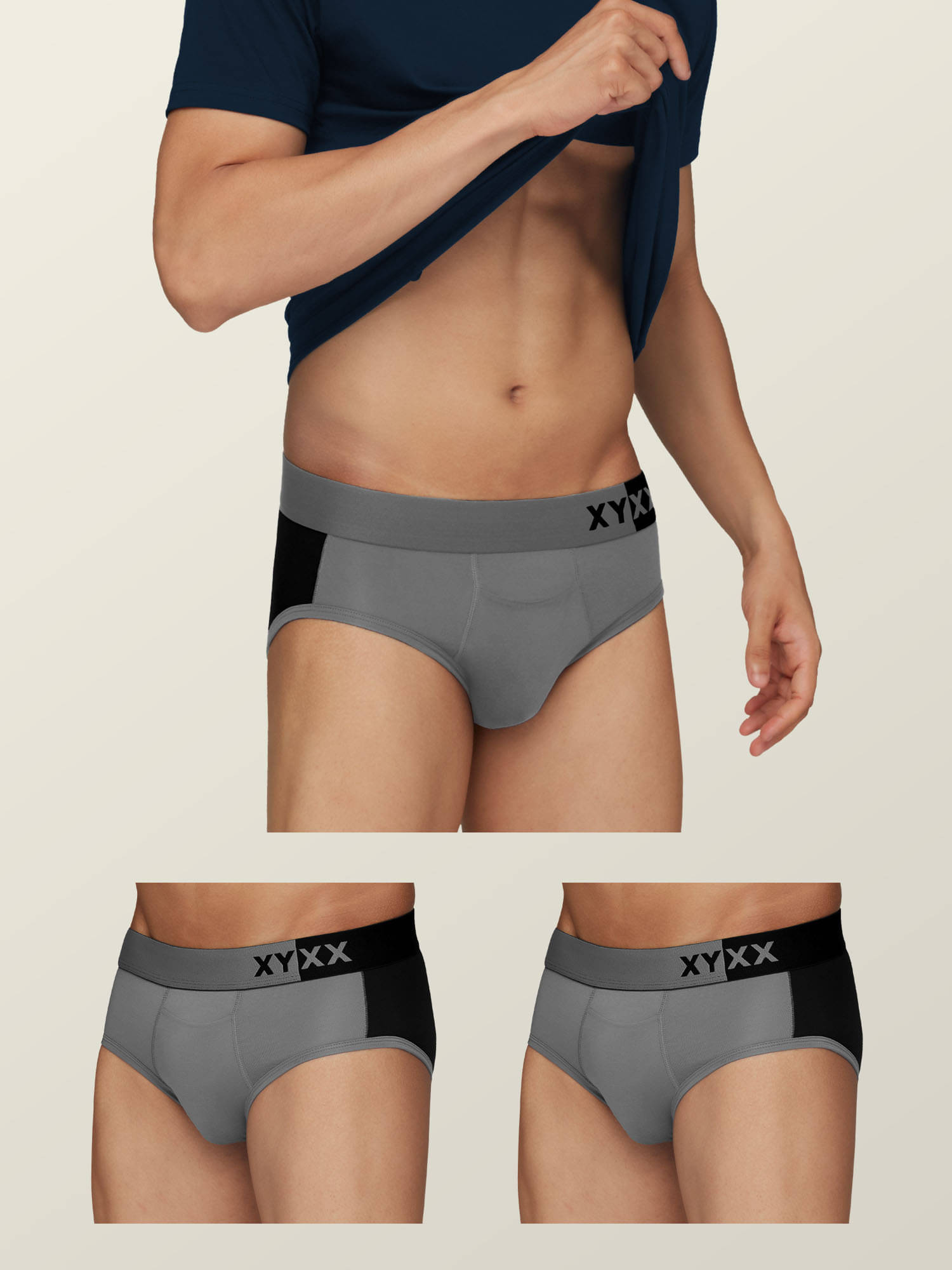     			XYXX Pack of 3 Modal Briefs For Men's ( Multicolor )