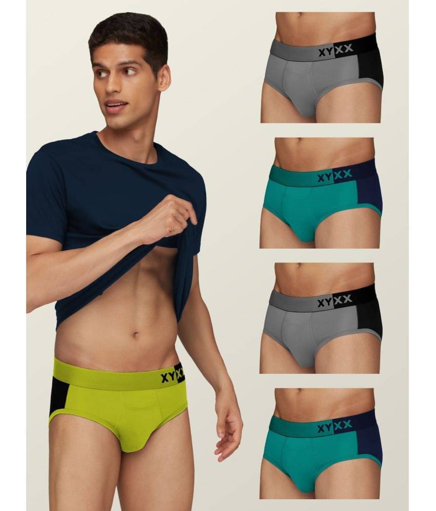     			XYXX - MultiColor Modal Men's Briefs ( Pack of 5 )