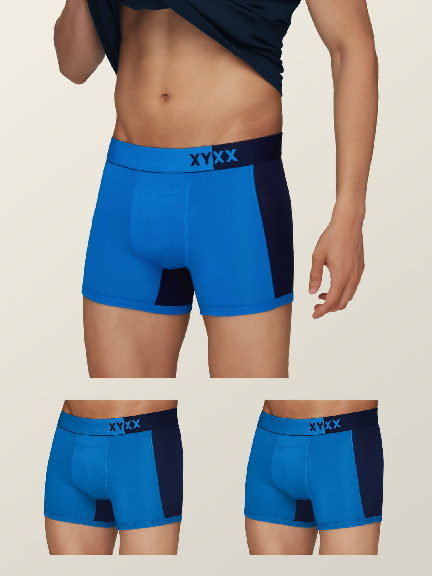 XYXX Pack of 3 Modal Men's Trunks ( Multicolor ) XYXX Pack of 3 Modal Men's Trunks ( Multicolor )