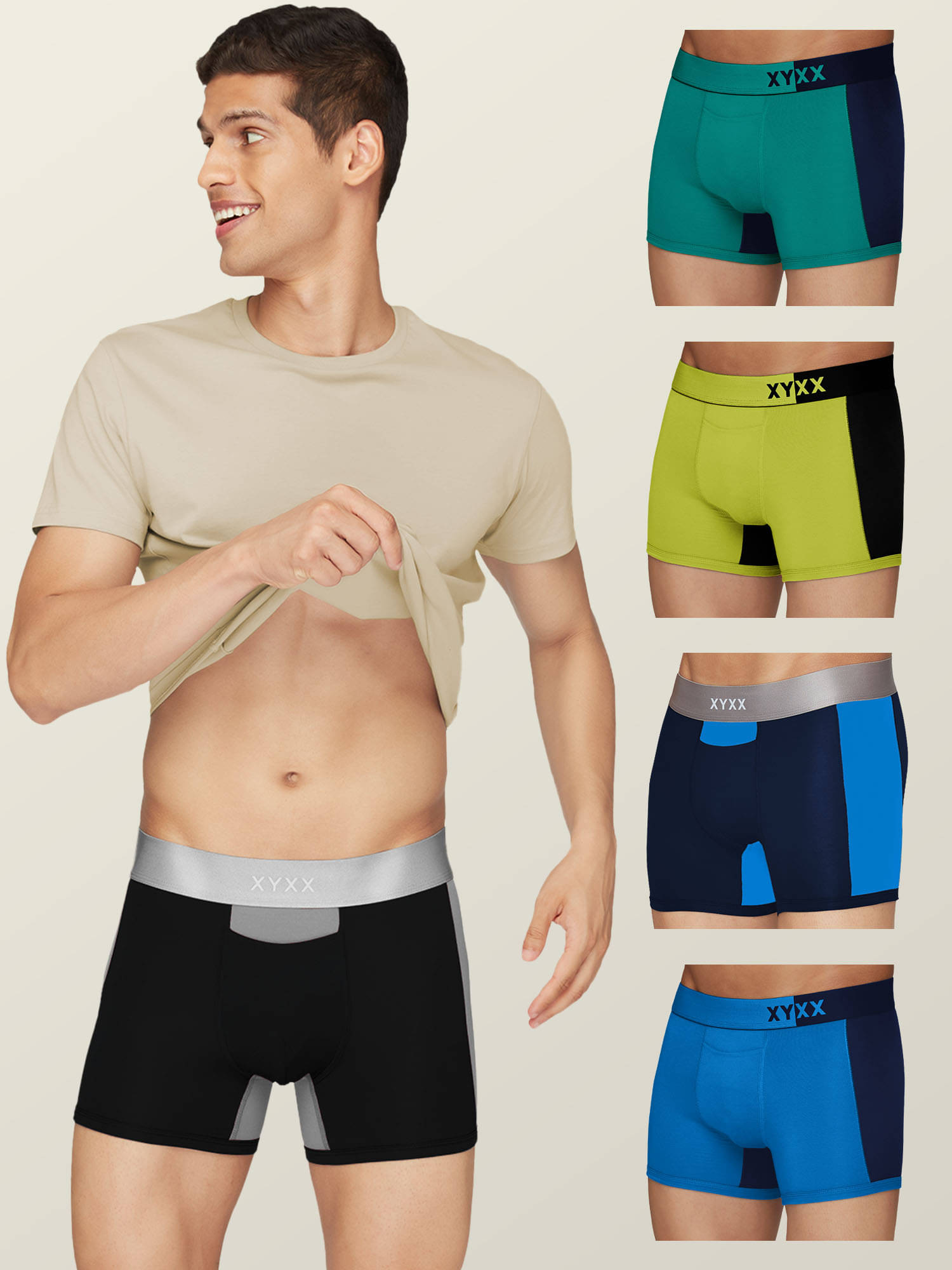     			XYXX Pack of 5 Modal Men's Trunks ( Multicolor )