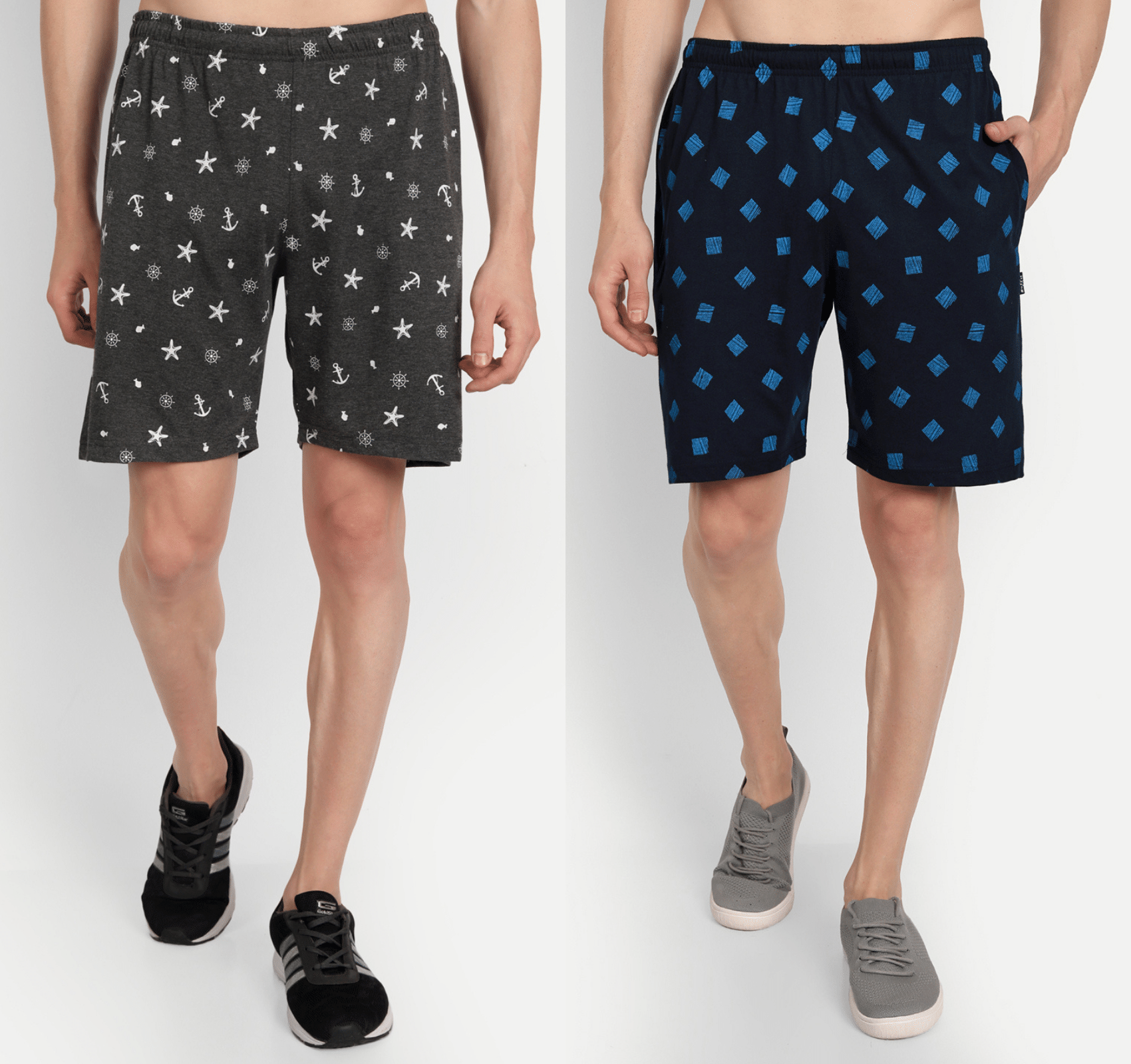     			Zeffit - Multicolor Cotton Blend Men's Shorts ( Pack of 2 )