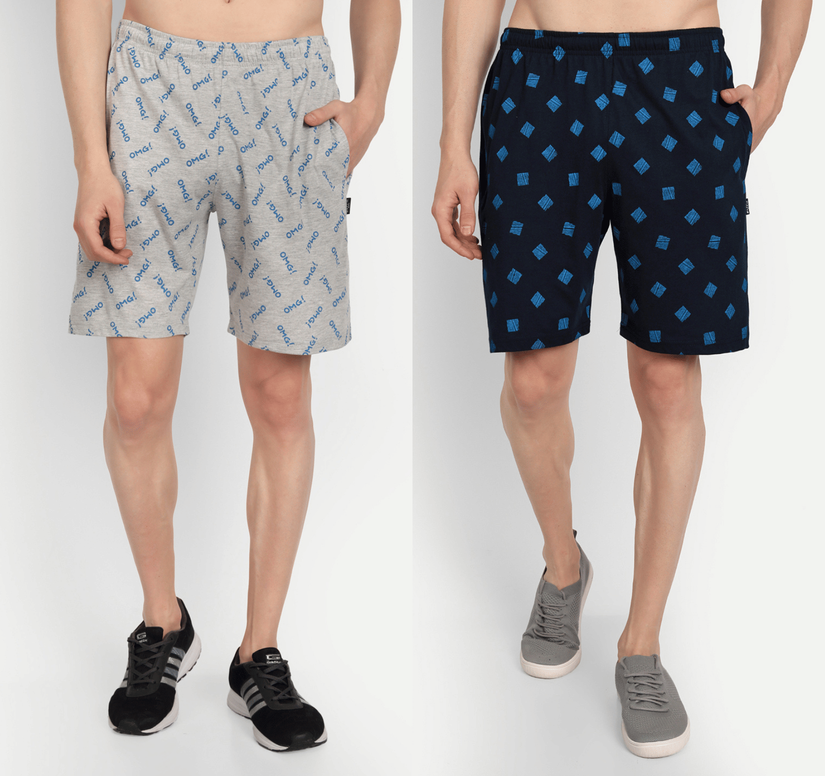     			Zeffit - Multicolor Cotton Blend Men's Shorts ( Pack of 2 )