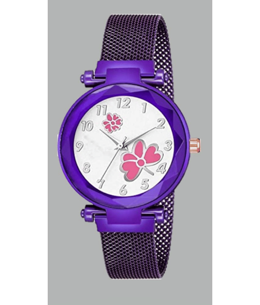     			newmen - Purple Stainless Steel Analog Womens Watch