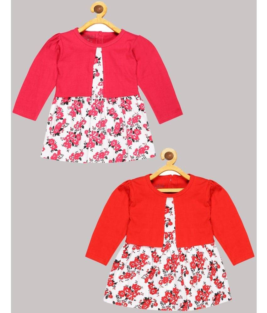 Babeezworld Cotton Frock For Girls ( Pack of 2 , Multi )     			Babeezworld Cotton Frock For Girls ( Pack of 2 , Multi )