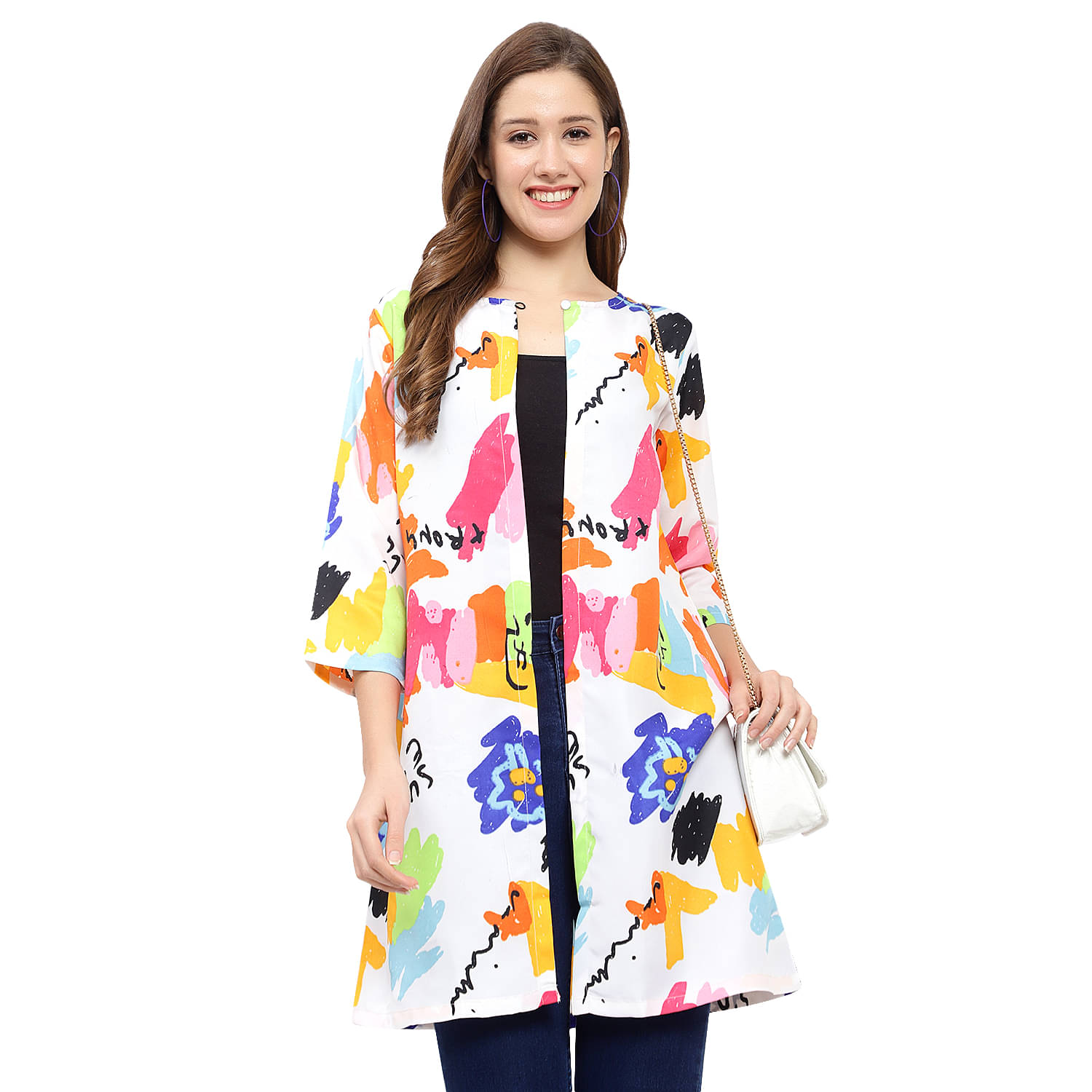 GALWIZ Crepe Shrugs - Blue Single     			GALWIZ Crepe Shrugs - Blue Single
