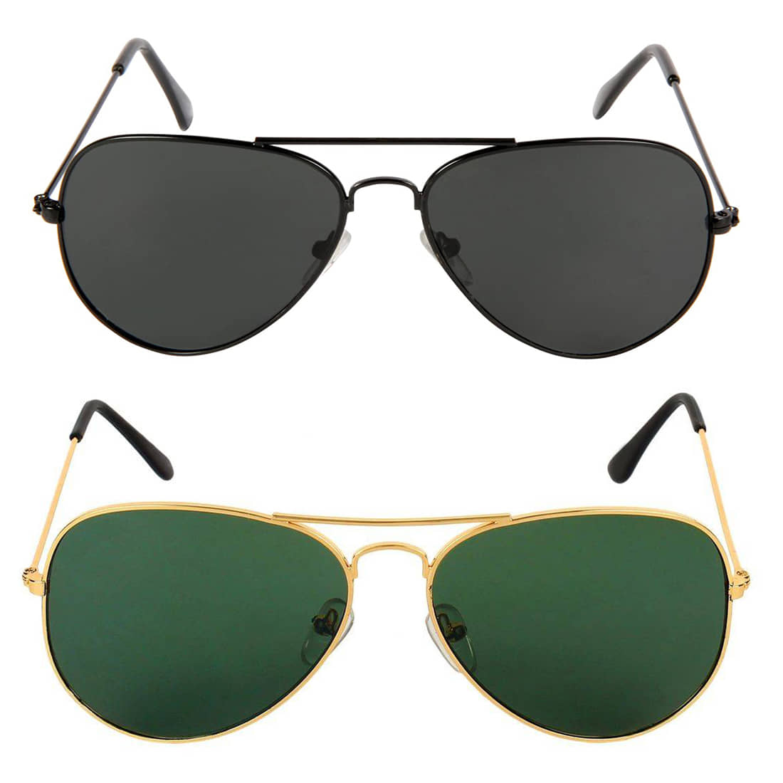 Kanny Devis - Black Pilot Sunglasses ( Pack of 2 ) - Sunglasses | Buy online on ZillyBuy