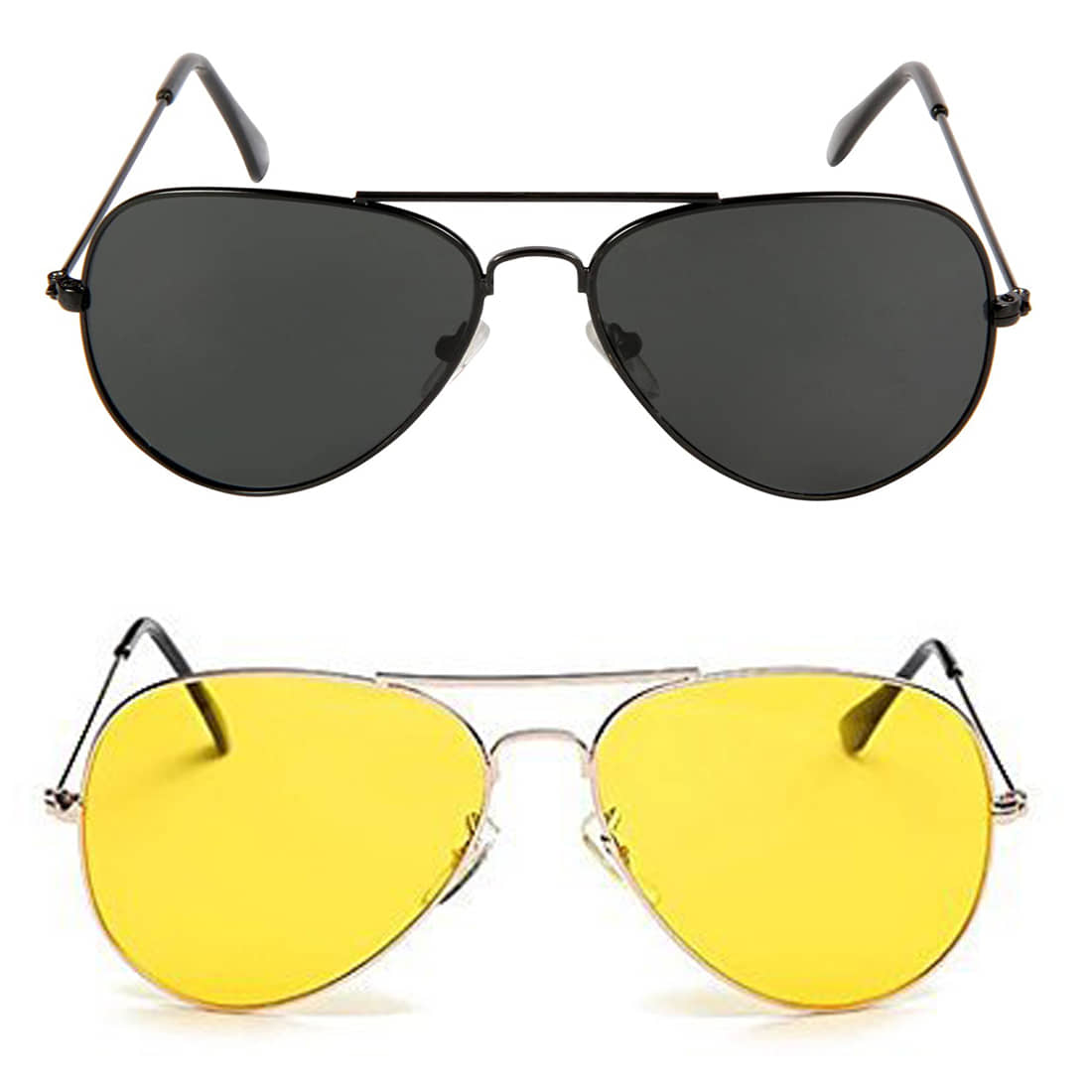 Kanny Devis - Black Pilot Sunglasses ( Pack of 2 ) - Sunglasses | Buy online on ZillyBuy