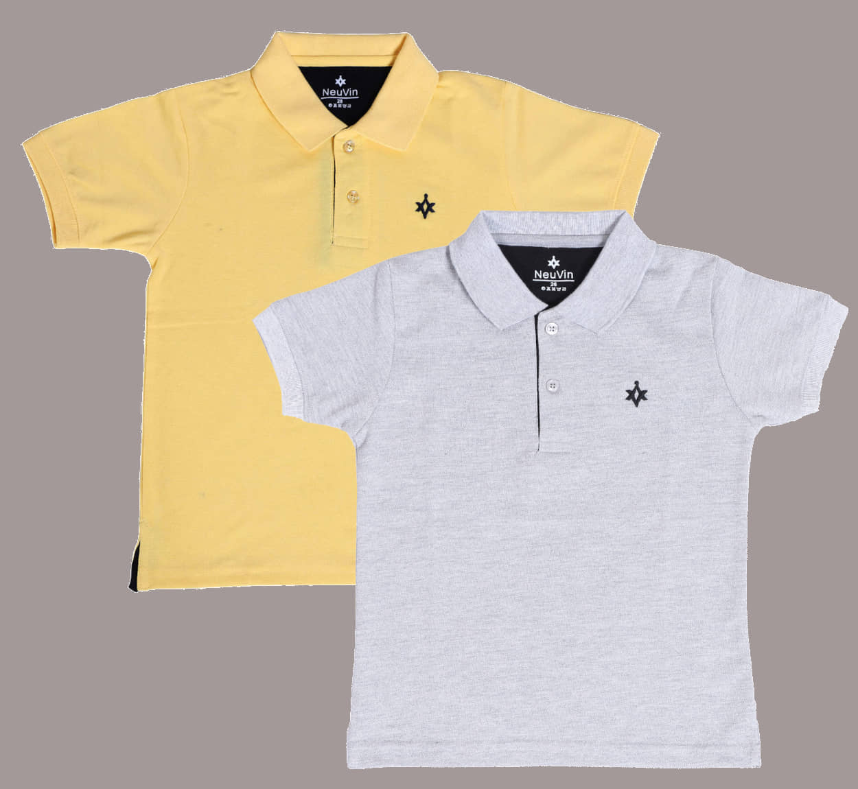 NEUVIN Pack of 2 Baby Boys Cotton Blend Polo T-Shirt ( Multi )