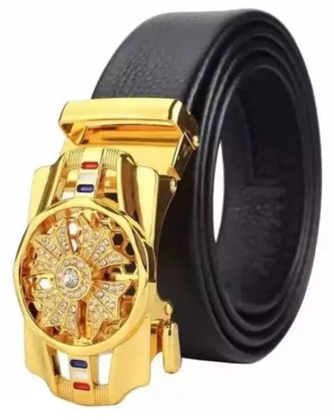 SILKSHOPPING - Black PU Men's Casual Belt ( Pack of 1 ) SILKSHOPPING - Black PU Men's Casual Belt ( Pack of 1 )