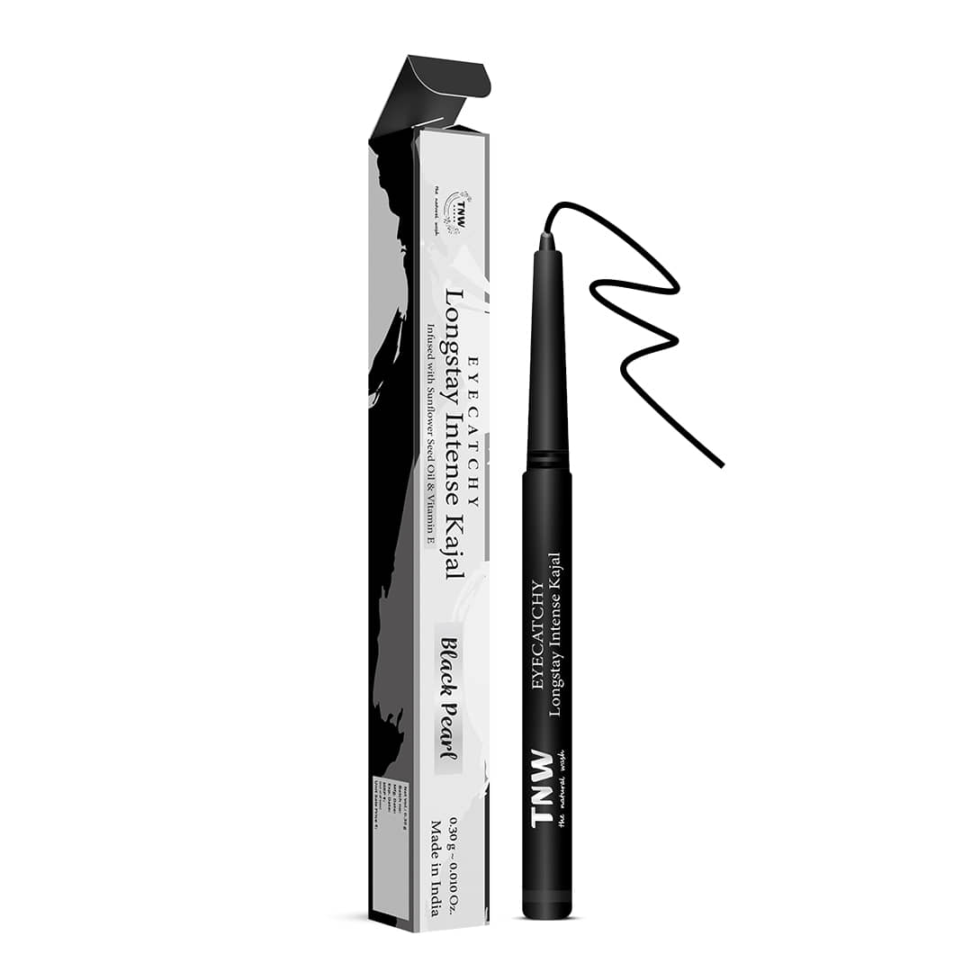 TNW - The Natural Wash Eyecatchy Longtay Intense Kajal With Sunflower Seed Oil, 0.3G - Makeup - Eyes | Buy online on ZillyBuy