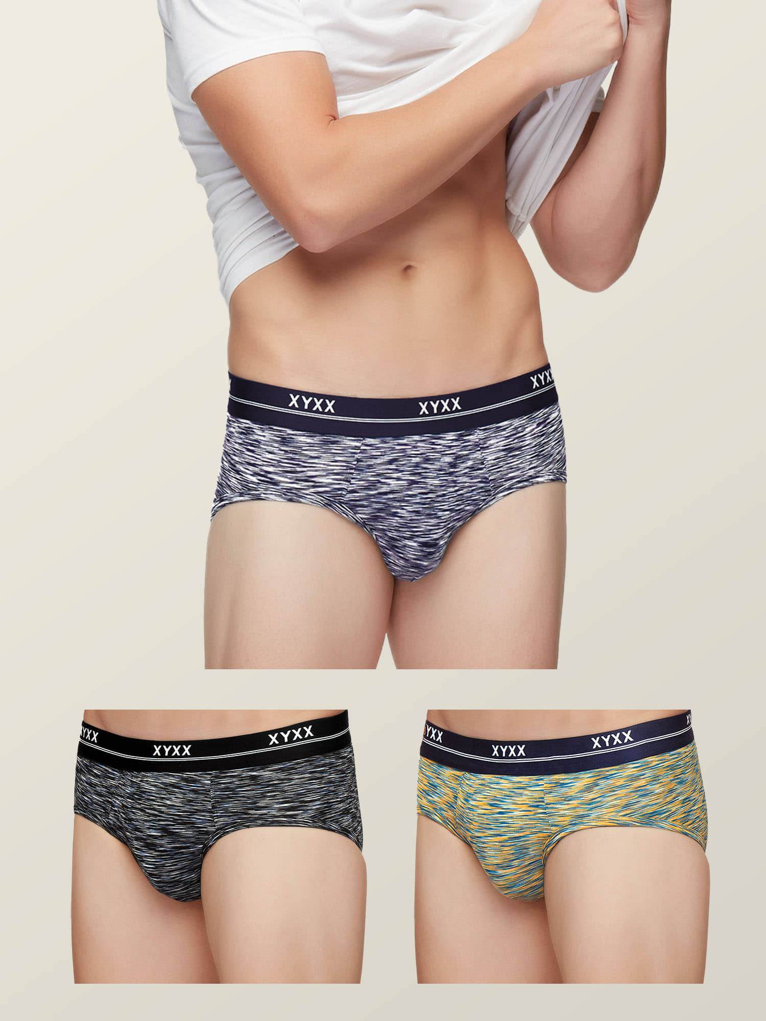 XYXX Pack of 3 Modal Briefs For Men's ( Multicolor )