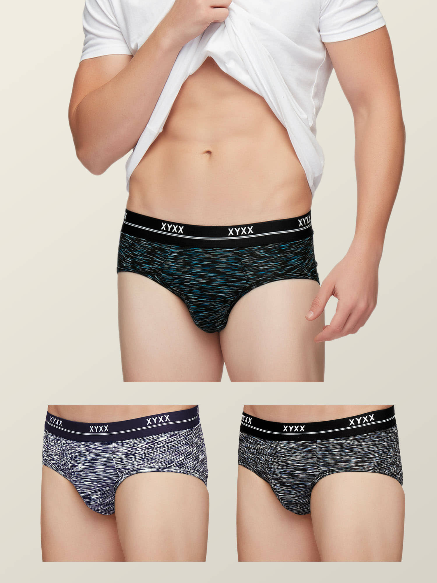 XYXX Pack of 3 Modal Briefs For Men's ( Multicolor )