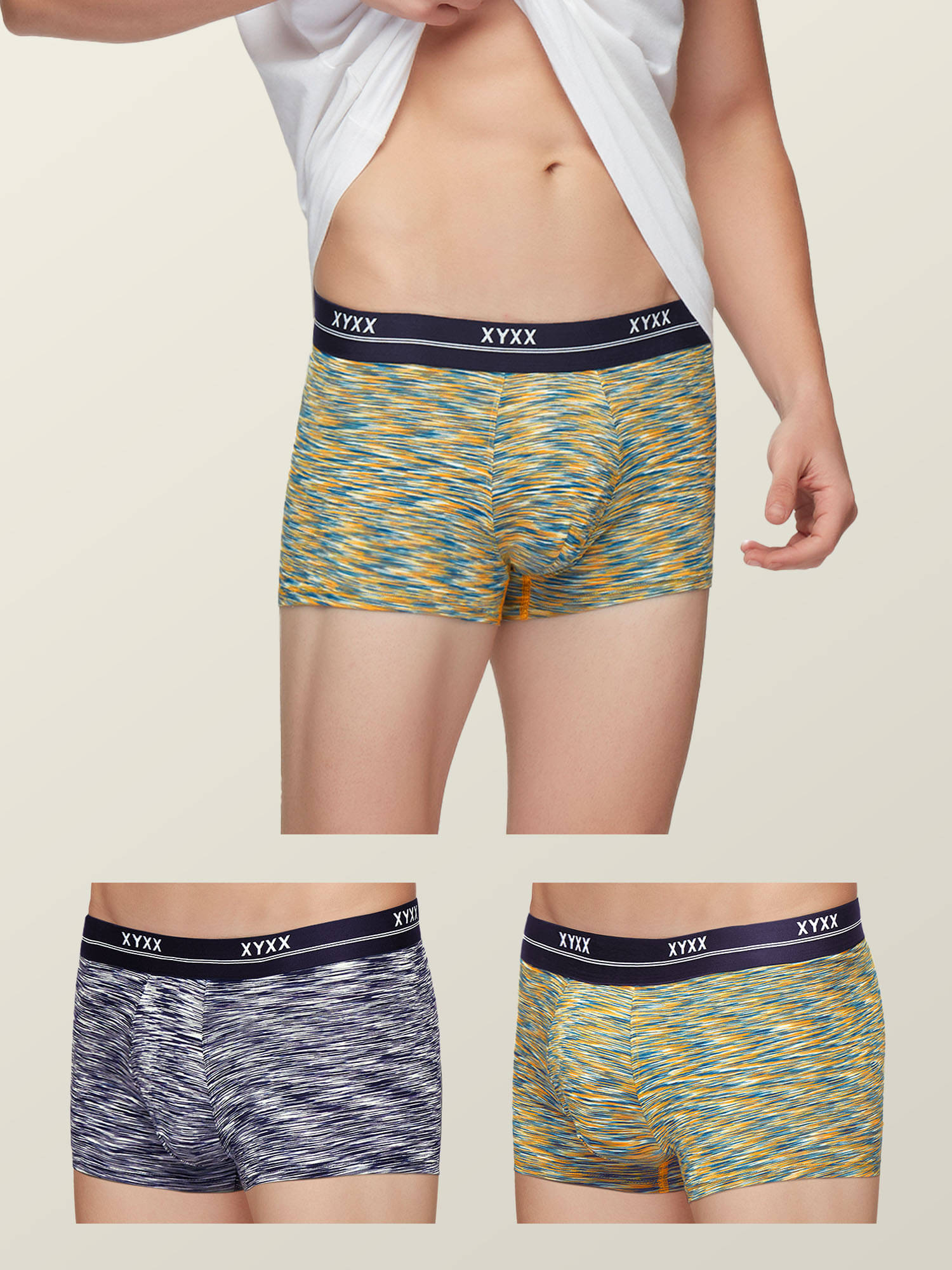 XYXX Pack of 3 Modal Trunks For Men's ( Multicolor ) XYXX Pack of 3 Modal Trunks For Men's ( Multicolor )
