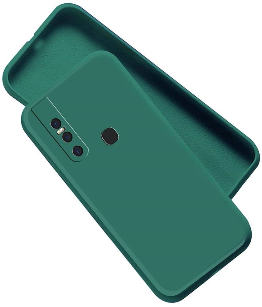 ZAMN - Green Silicon Plain Cases Compatible For Vivo V15 ( Pack of 1 )