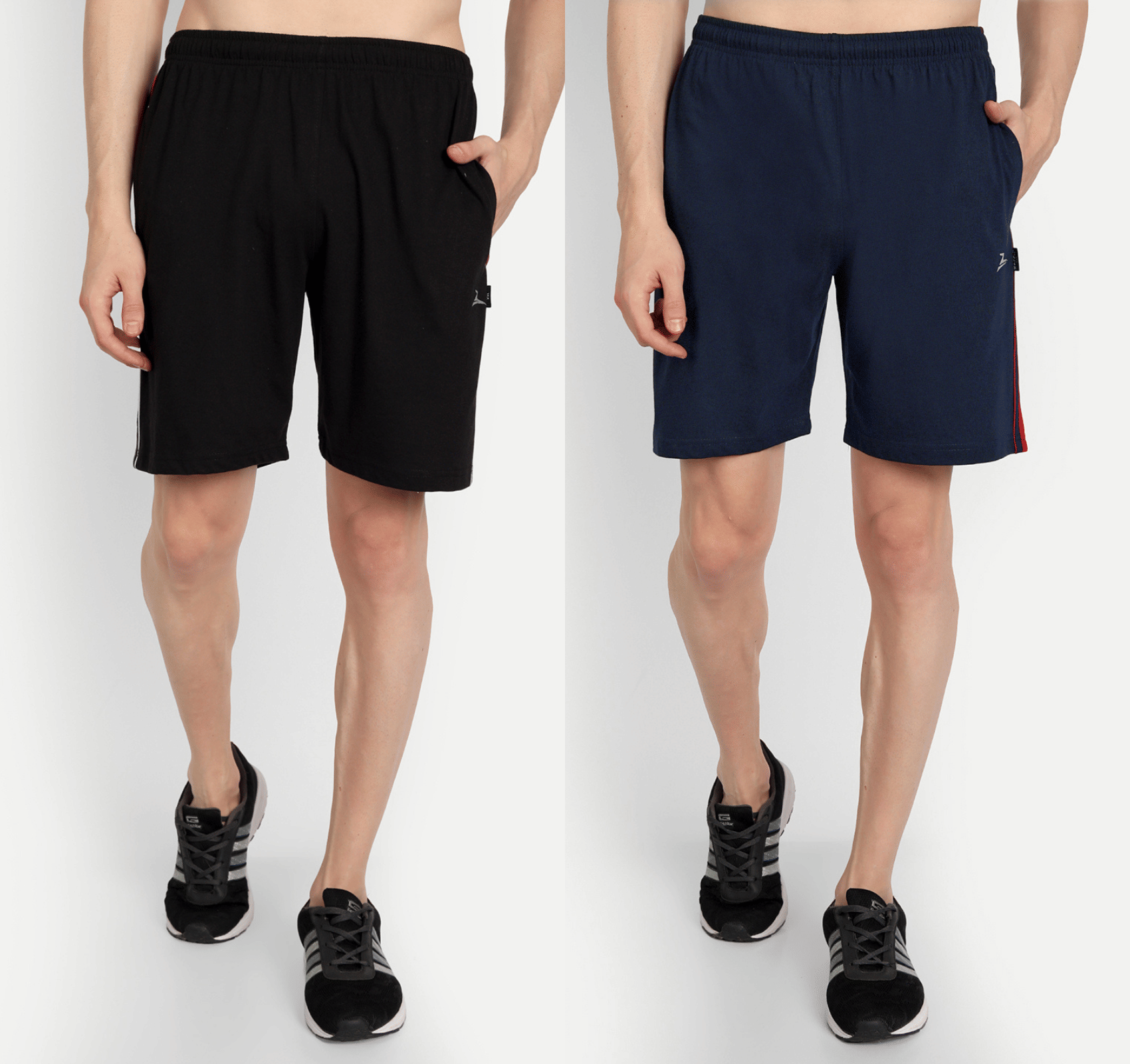 Zeffit - Multicolor Cotton Blend Men's Shorts ( Pack of 2 ) - Shorts | Buy online on ZillyBuy