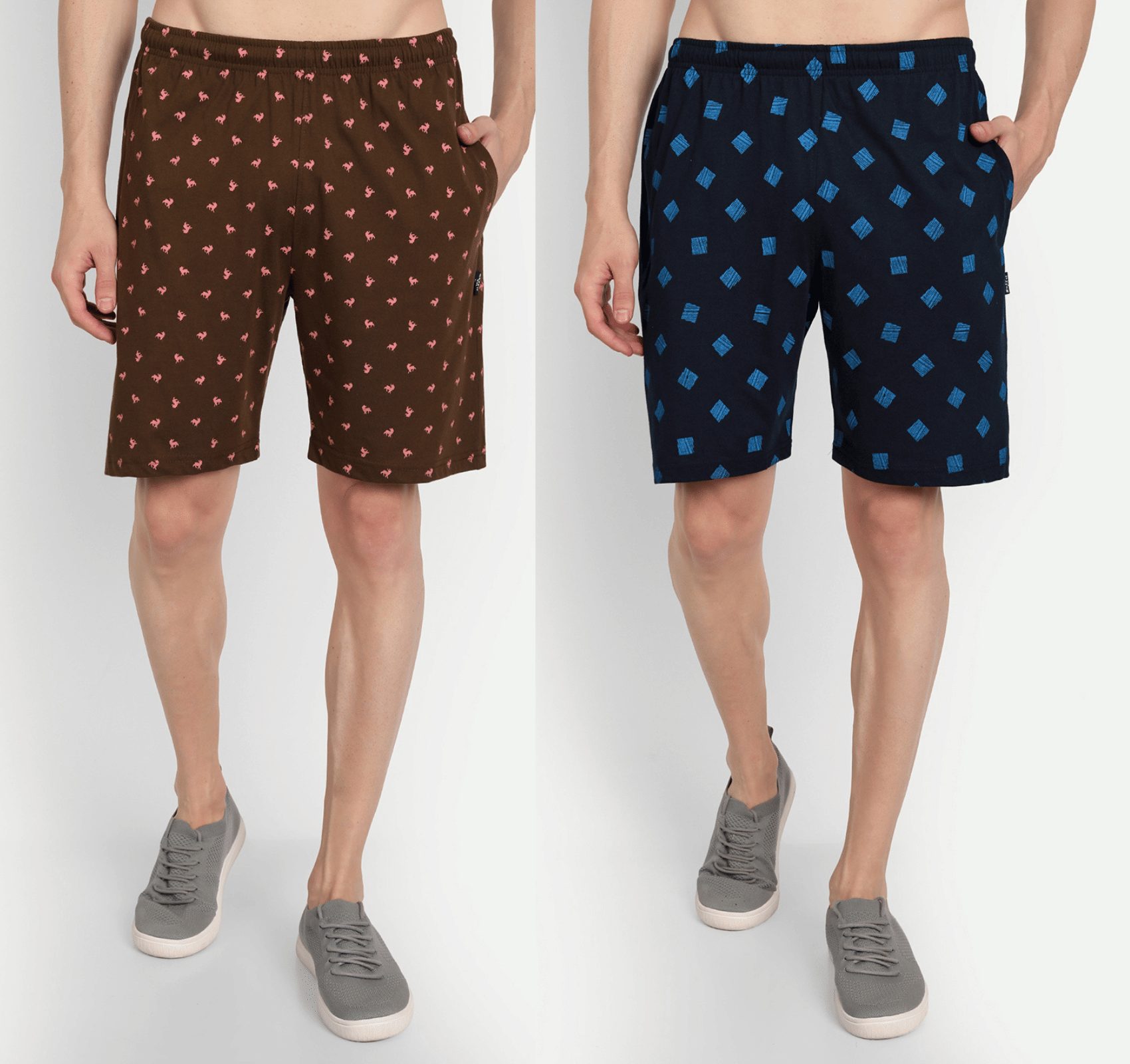     			Zeffit - Multicolor Cotton Blend Men's Shorts ( Pack of 2 )