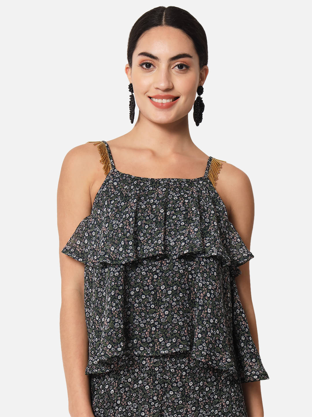 ALL WAYS YOU Women's Georgette Regular Top ( Black ) ALL WAYS YOU Women's Georgette Regular Top ( Black )