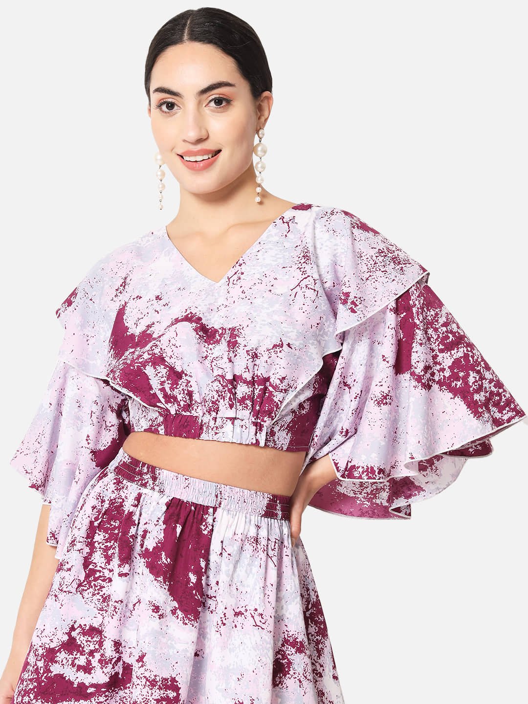 ALL WAYS YOU Women's Crepe Crop Top ( Multicolor )