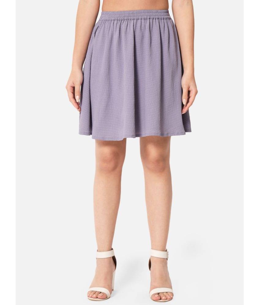 ALL WAYS YOU - Purple Crepe Women's A-Line Skirt ( Pack of 1 )     			ALL WAYS YOU - Purple Crepe Women's A-Line Skirt ( Pack of 1 )