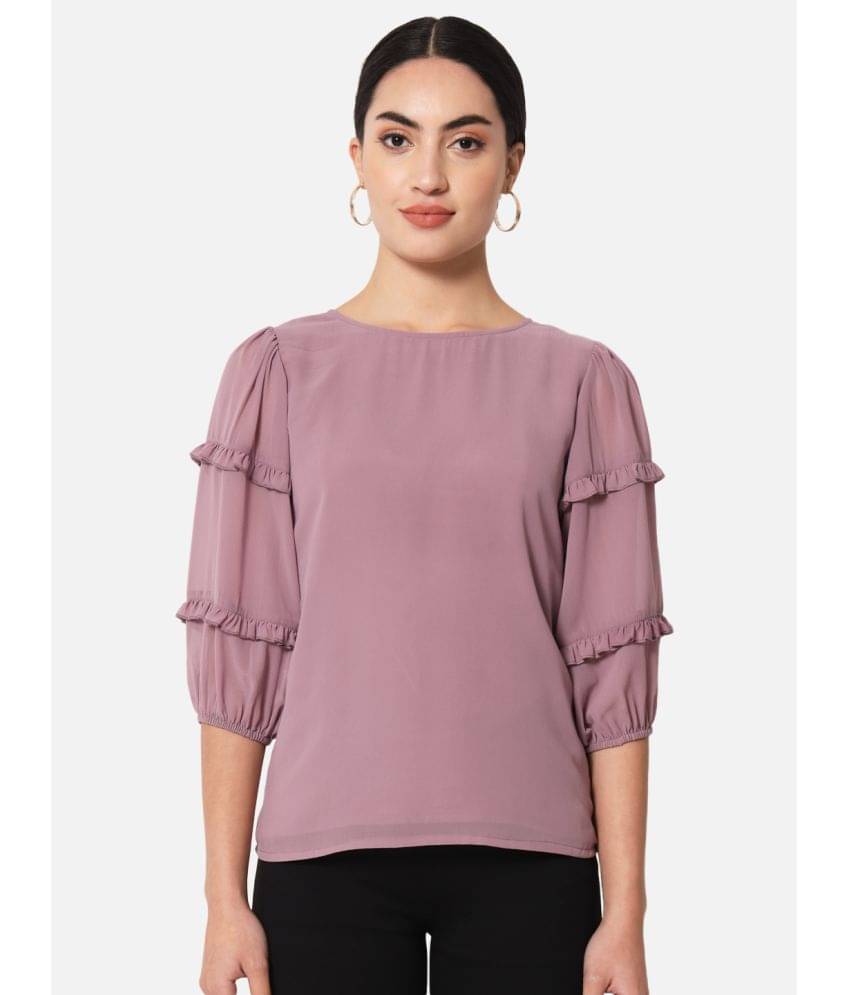 ALL WAYS YOU Women's Georgette Regular Top ( Purple ) ALL WAYS YOU Women's Georgette Regular Top ( Purple )
