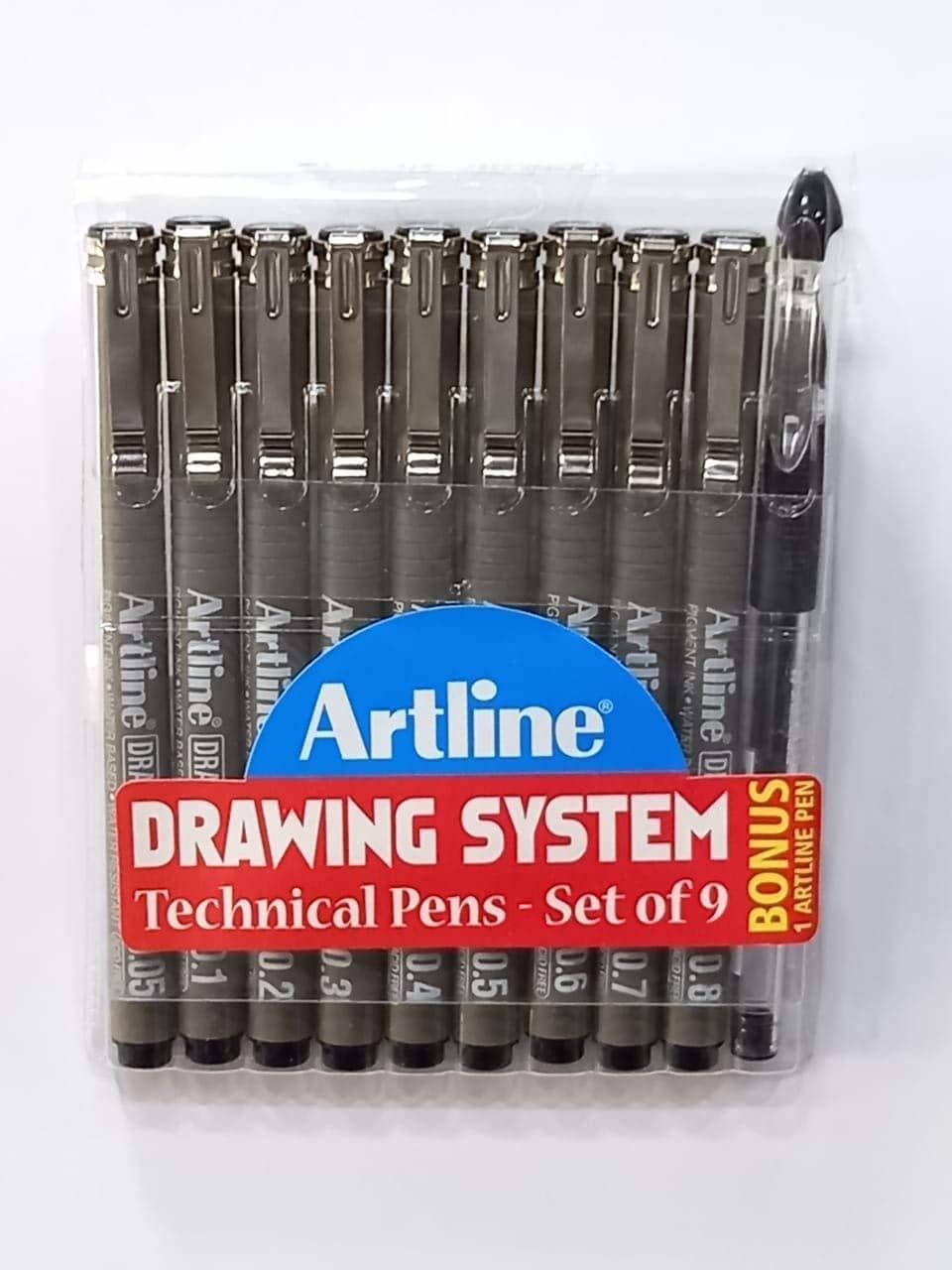Artline Fine Liners / Drawing Pens Fineliner Pen (Pack Of 10, Black)