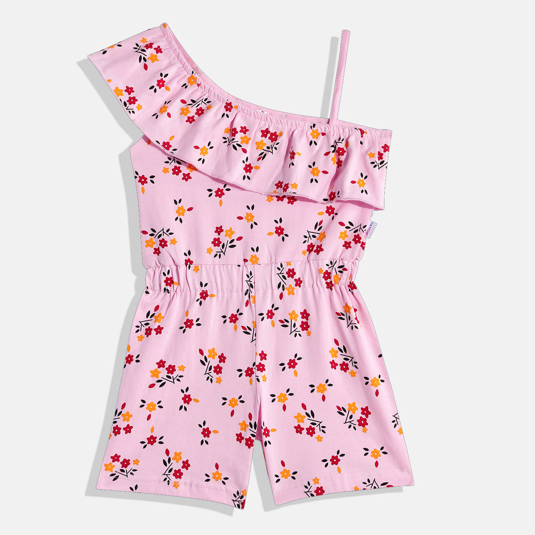 CATCUB Girls Cotton Jumpsuit ( Pack of 1 , Yellow )