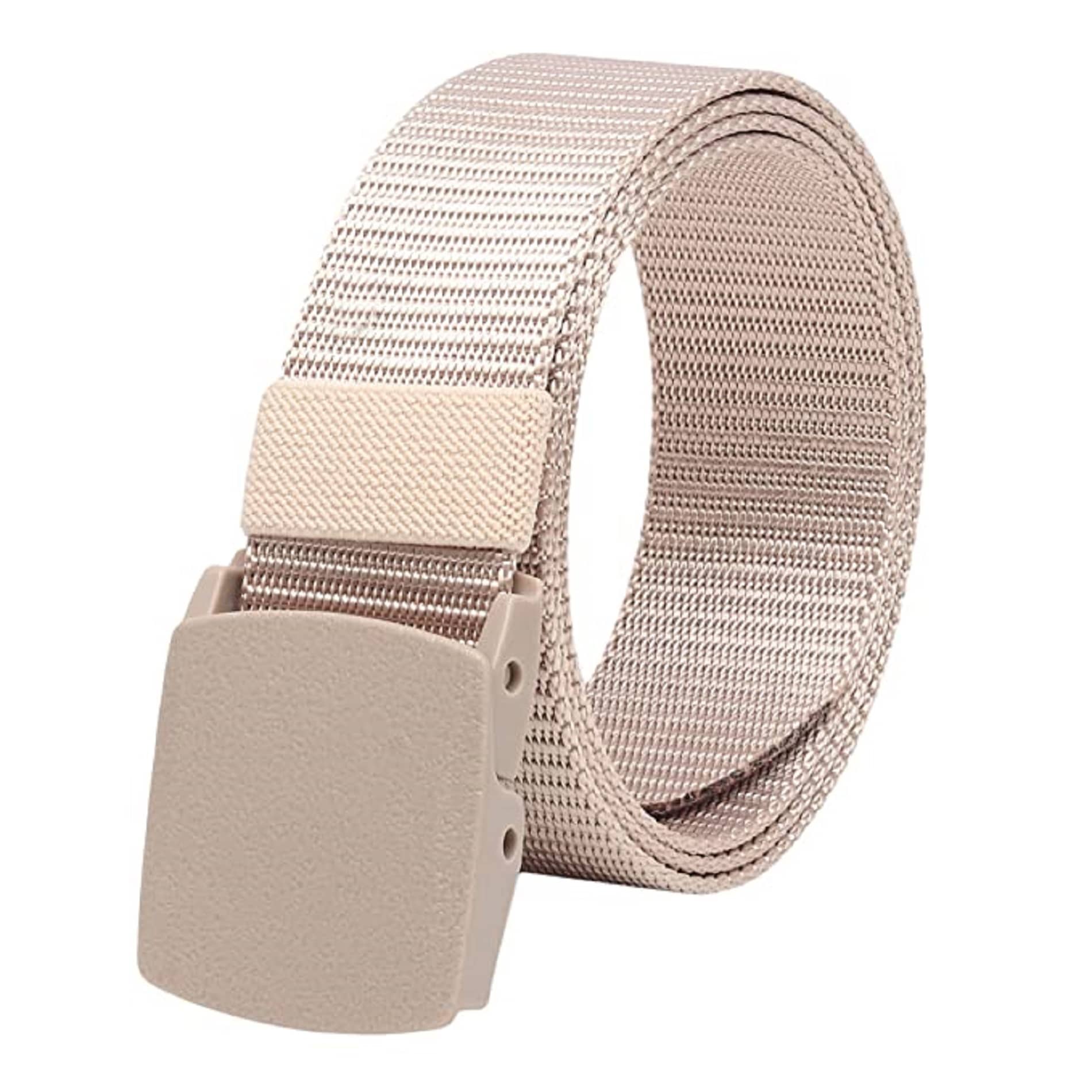 Clock21 - Cream Canvas Men's Casual Belt ( Pack of 1 )