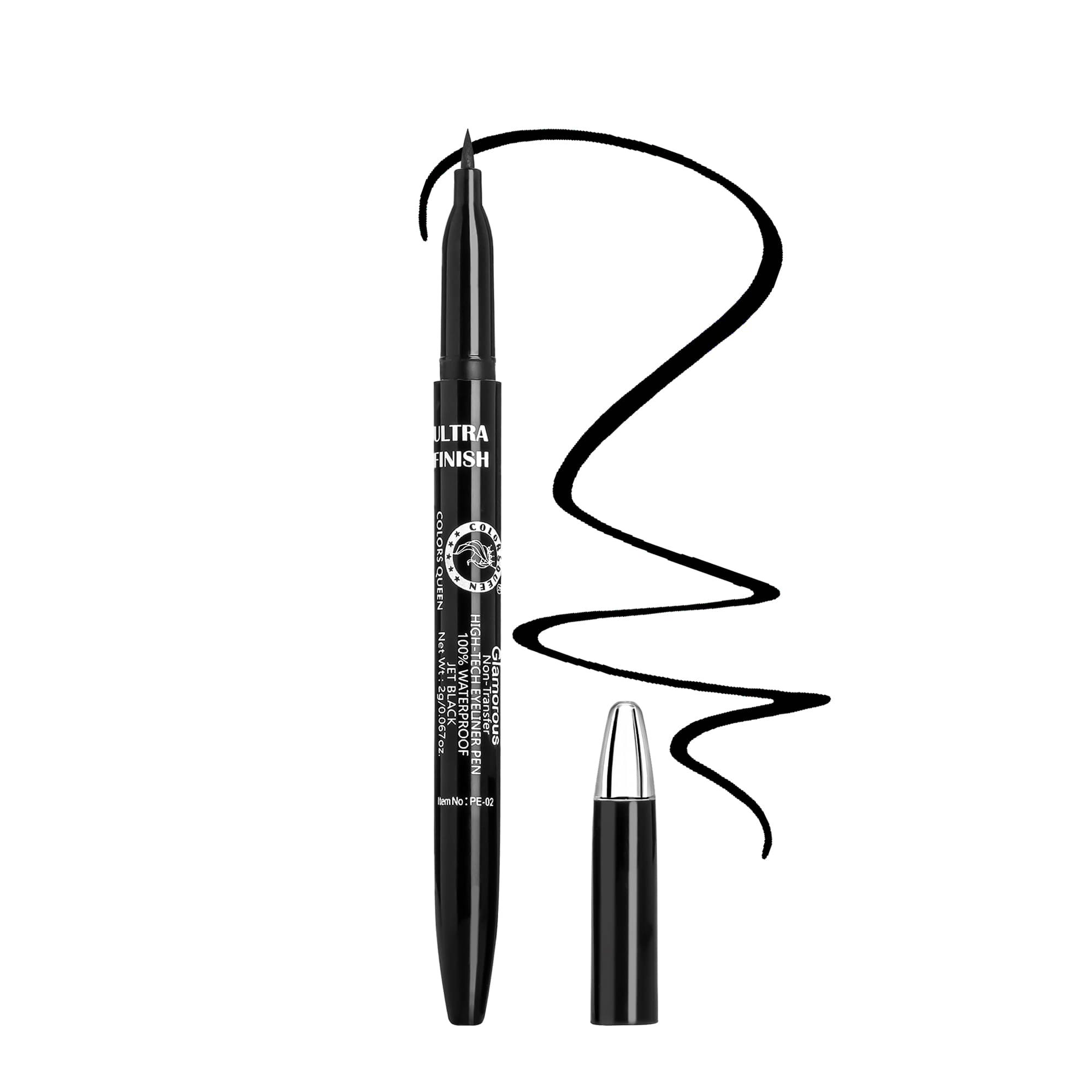     			Colors Queen Ultra Finish Glamorous Pen Eyeliner Black (Pack of 1)