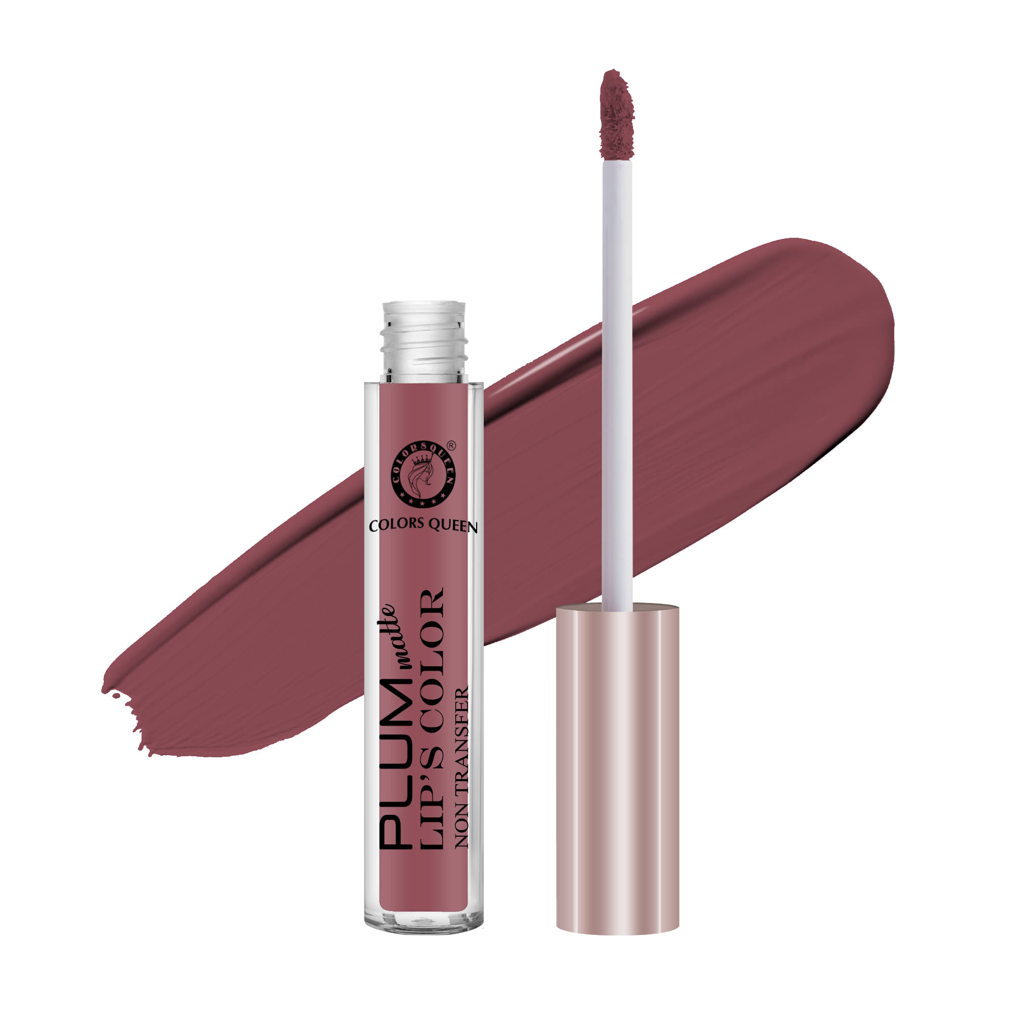     			Colors Queen Plum Matte Non Transfer Liquid Matte Lipstick, Long Lasting Liquid Lipstick For Women (Blush)