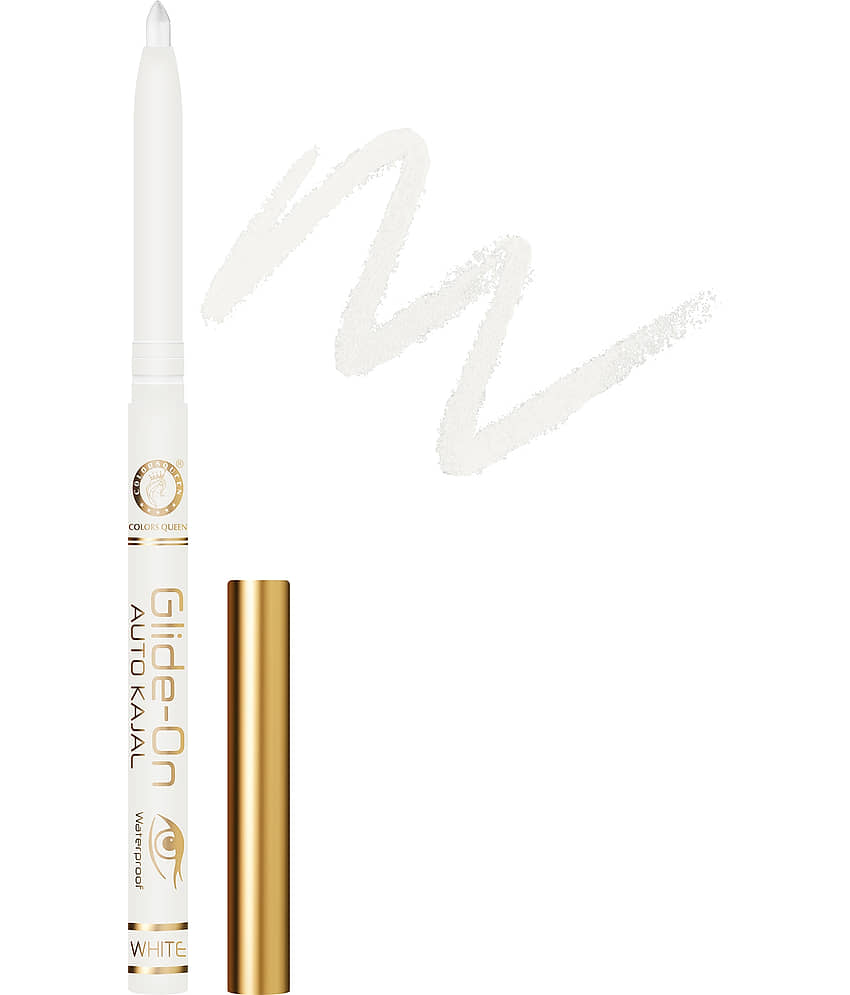 Colors Queen Glide on Auto Kohl Kajal Pencil Long Lasting Waterproof Matte Finish Kajal - White - Makeup - Eyes | Buy online on ZillyBuy