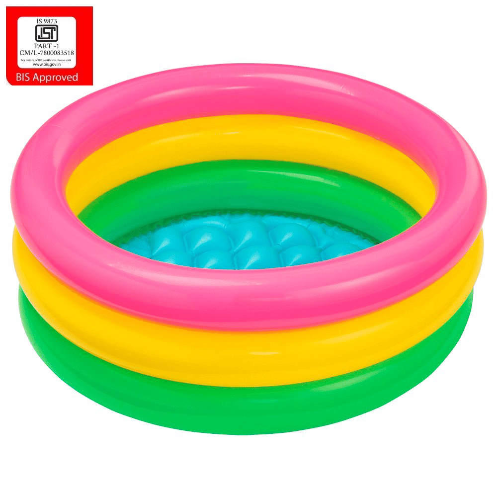 Intex Inflatable Multicolor Swimming Pool and Intex Air Pump